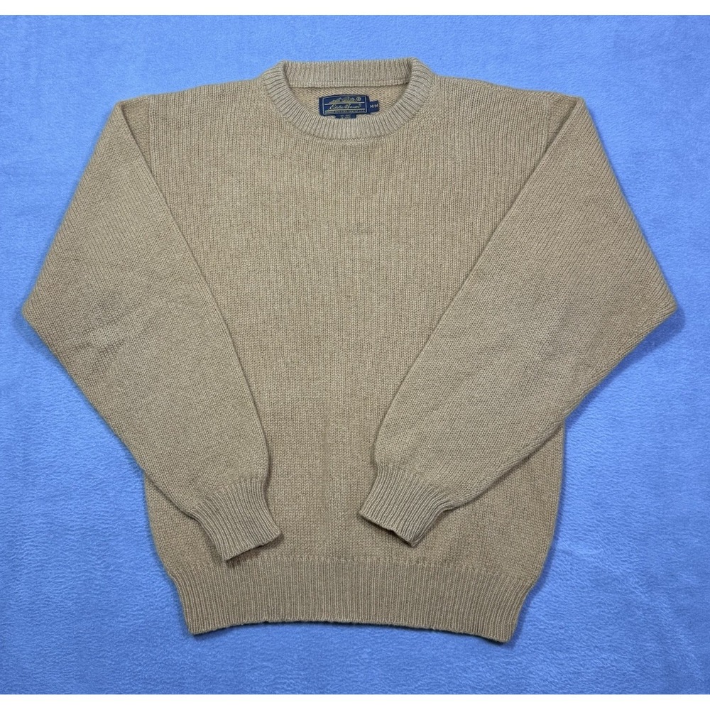VINTAGE Eddie Bauer Sweater Mens M Wool Crew Neck Cabincore Woodsy Cottagecore